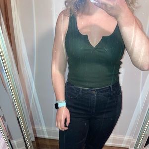 Dark green tank